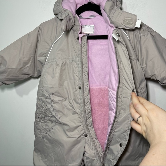 Reima Baby Grey snowflake one piece winter cold weather snowsuit in size 6-9M 74 - Picture 6 of 11